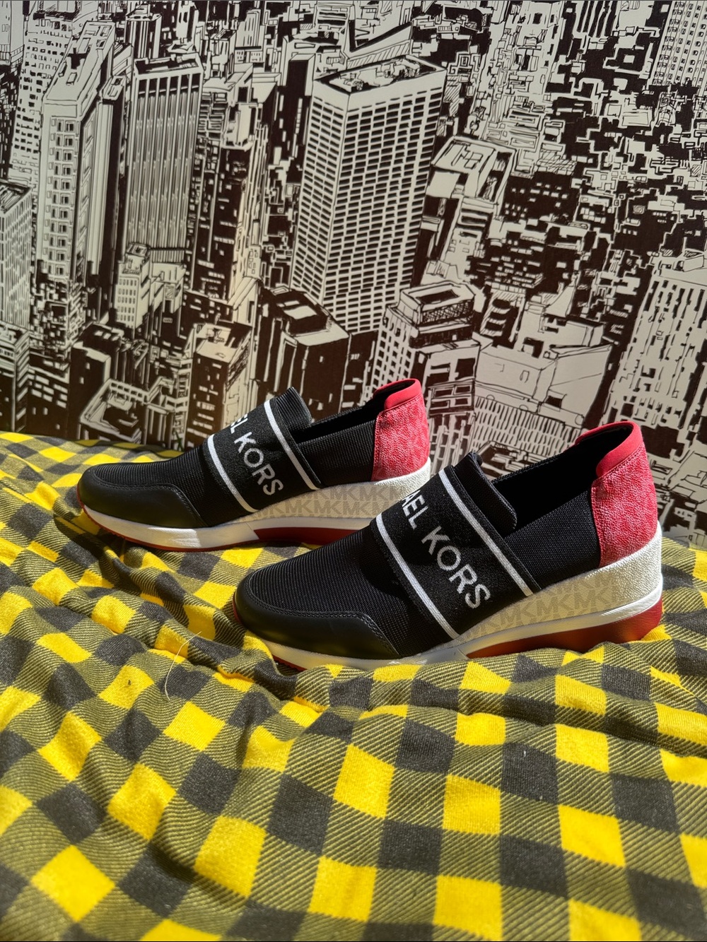 Michael Kors Black Slip-On wedge trainer - Picture 1 of 8